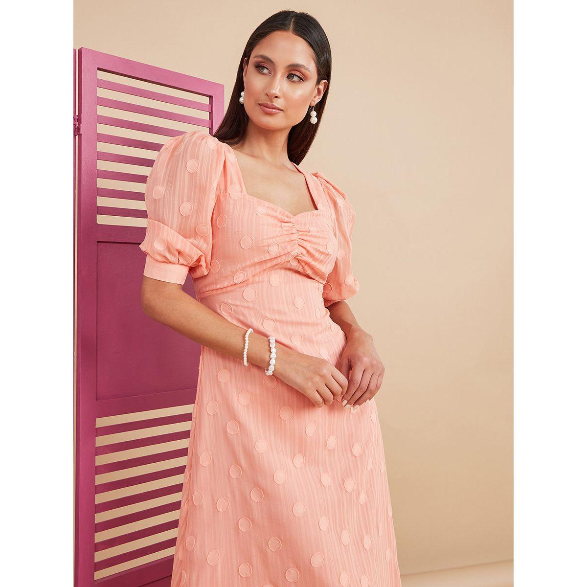 فستان طويل باكمام منفوشة من ستايلي-women-clothing-dresses-image-2