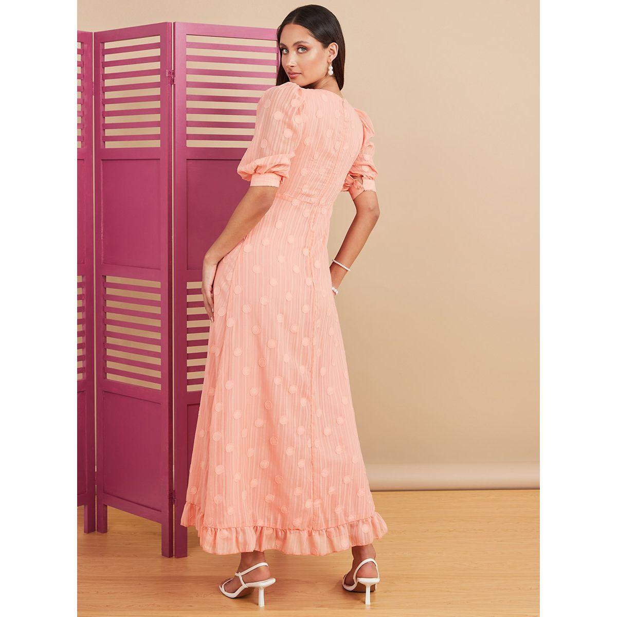 Styli Puff Sleeves Square Neck A-Line Maxi Dress-women-clothing-dresses-image-4