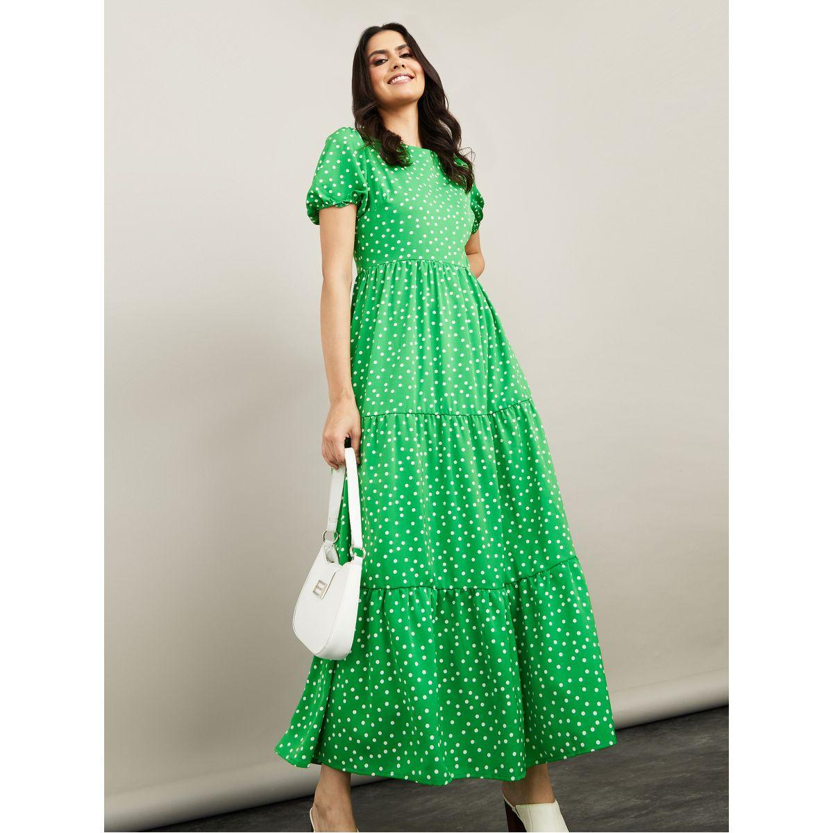 فستان طويل مطبع بنقاط بولكا من ريد تايب-women-clothing-dresses-image-1