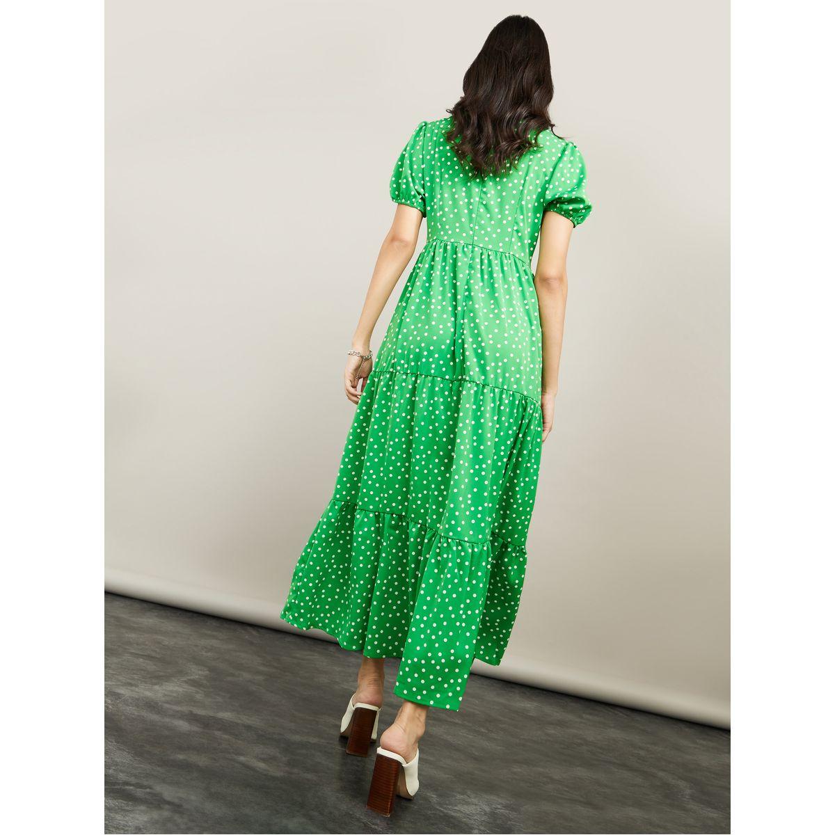 فستان طويل مطبع بنقاط بولكا من ريد تايب-women-clothing-dresses-image-4