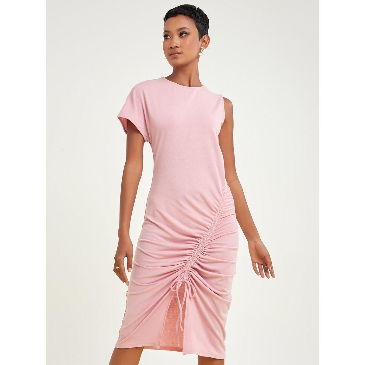 فستان ميدي بتفاصيل مزمومة من ريد تايب-women-clothing-dresses-image-2