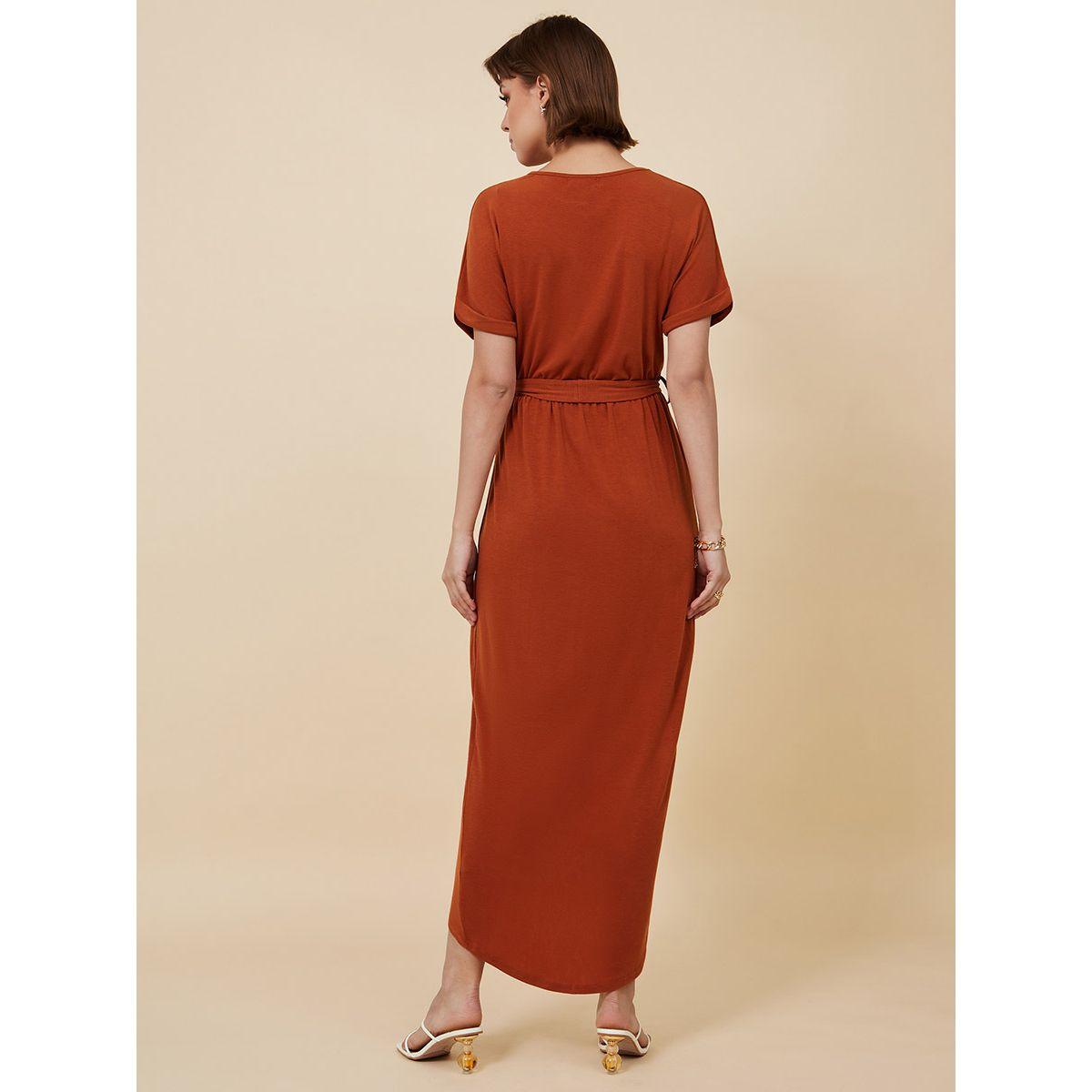 فستان طويل باكمام مطوية من ستايلي-women-clothing-dresses-image-5