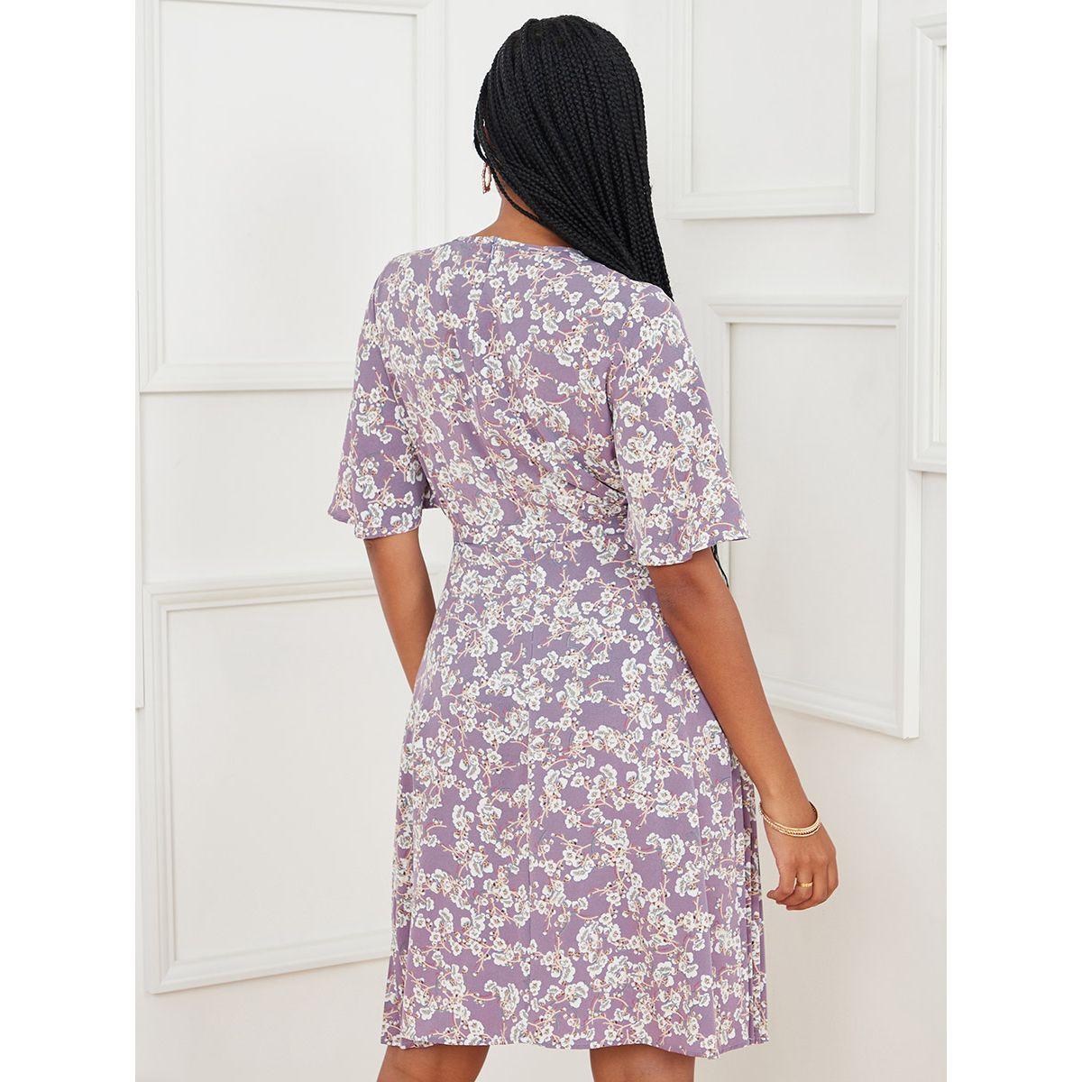 فستان بكسرات واكمام قصيرة واسعة من ريد تايب-women-clothing-dresses-image-4