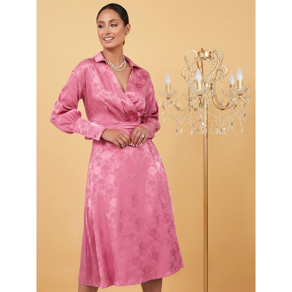 فستان ميدي بنمط لف من ستايلي-women-clothing-dresses-image-1