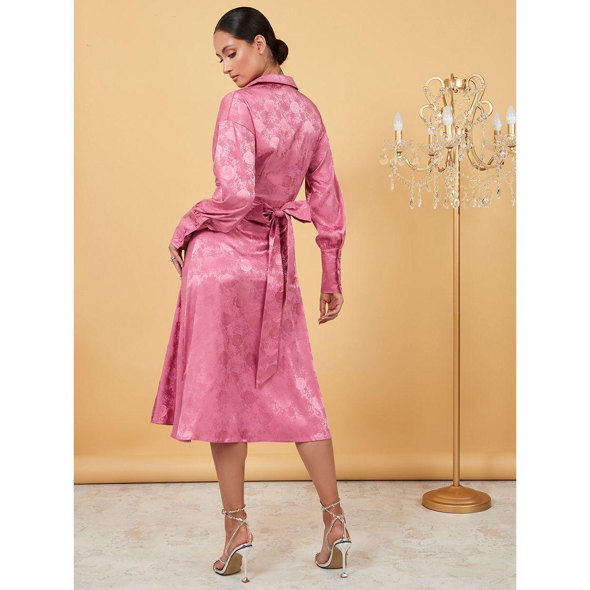 فستان ميدي بنمط لف من ستايلي-women-clothing-dresses-image-4