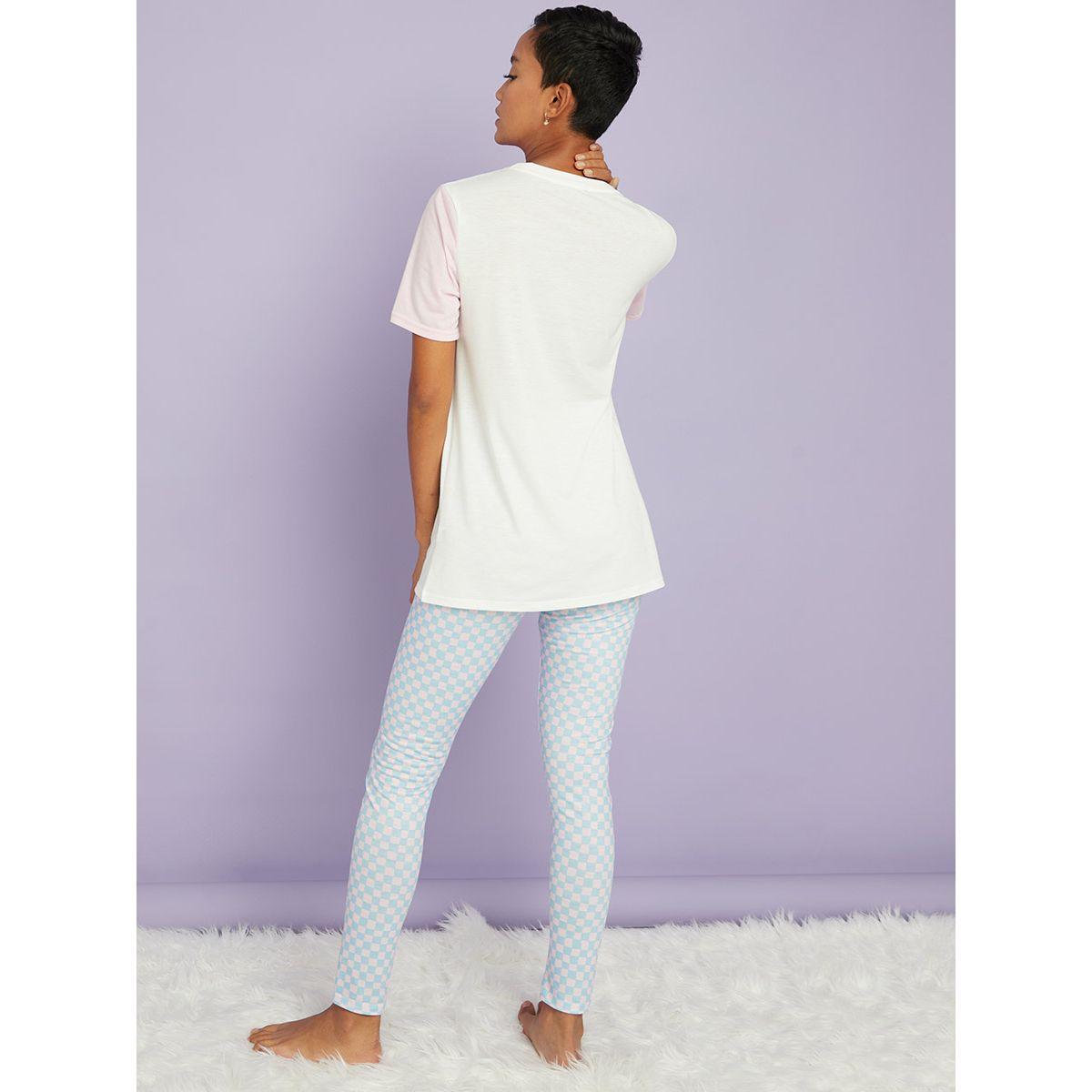 طقم من ( ليقنز + تيشيرت )-women-clothing-nightwear-pyjamas-longsets-image-6