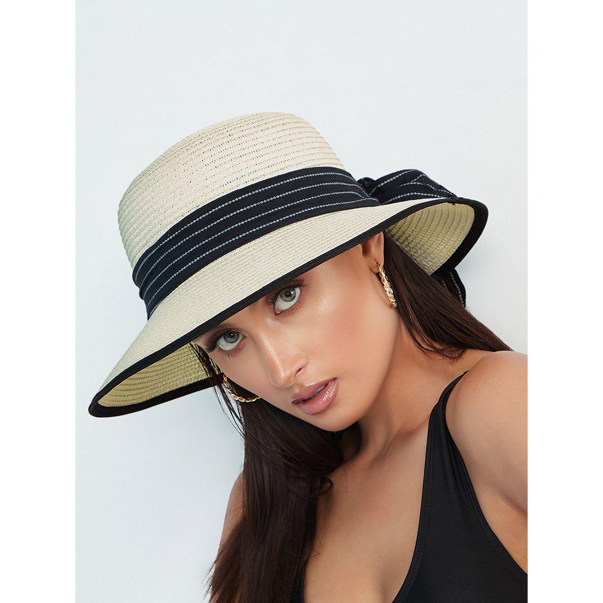 قبعة قش مزينة برباط من ستايلي-women-clothingaccessories-capsandhats-image-2