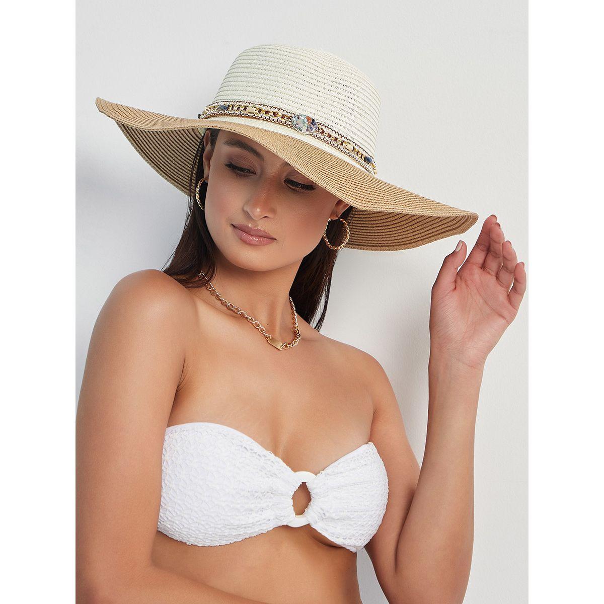 Styli Embellished Two Tone Floppy Hat-women-clothingaccessories-capsandhats-image-2
