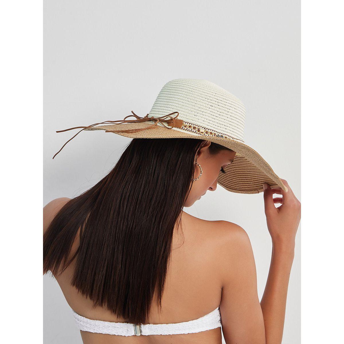 Styli Embellished Two Tone Floppy Hat-women-clothingaccessories-capsandhats-image-3