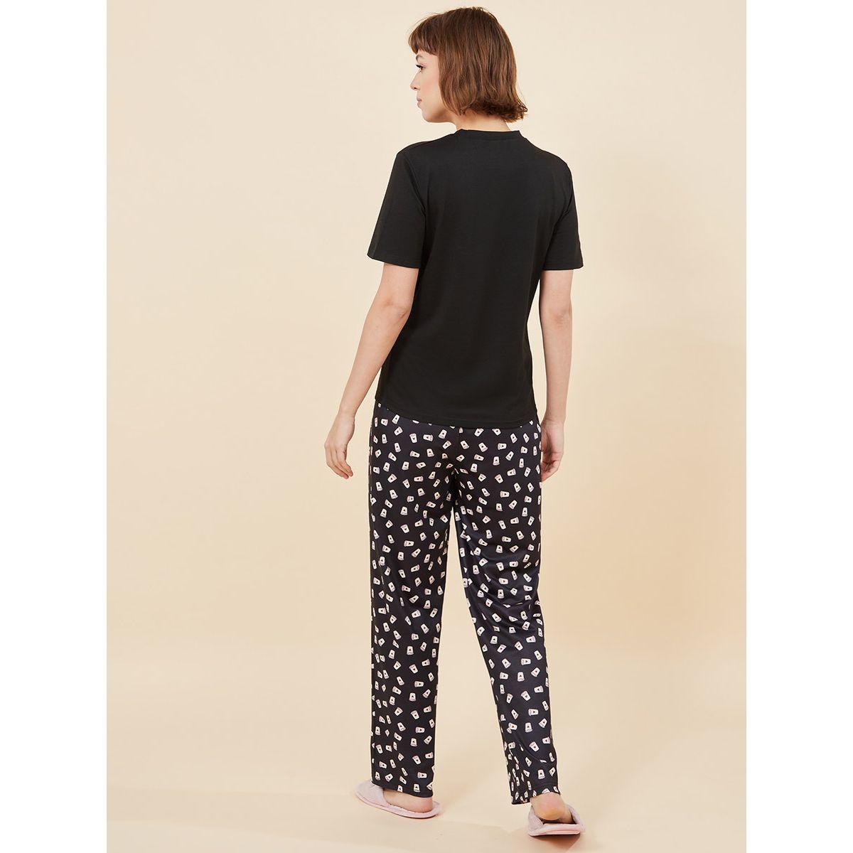 طقم من ( تيشيرت + بنطال ) من ستايلي-women-clothing-nightwear-pyjamas-longsets-image-1