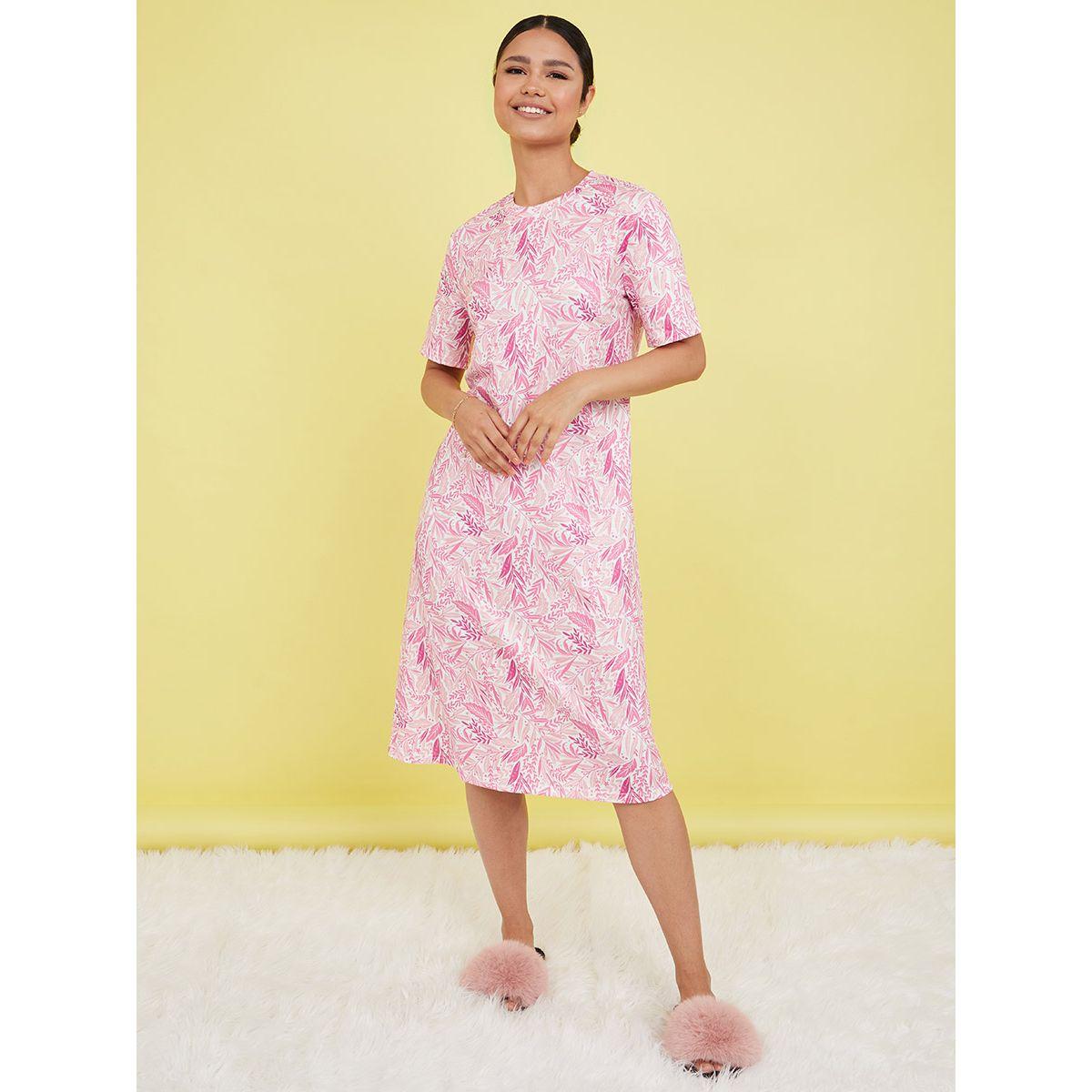 فستان نوم باكمام قصيرة-women-clothing-nightwear-nighties-image-1