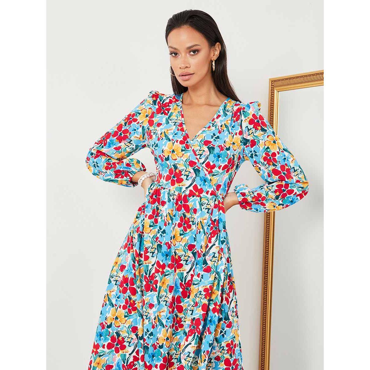 فستان طويل بنمط لف من ستايلي-women-clothing-dresses-image-2
