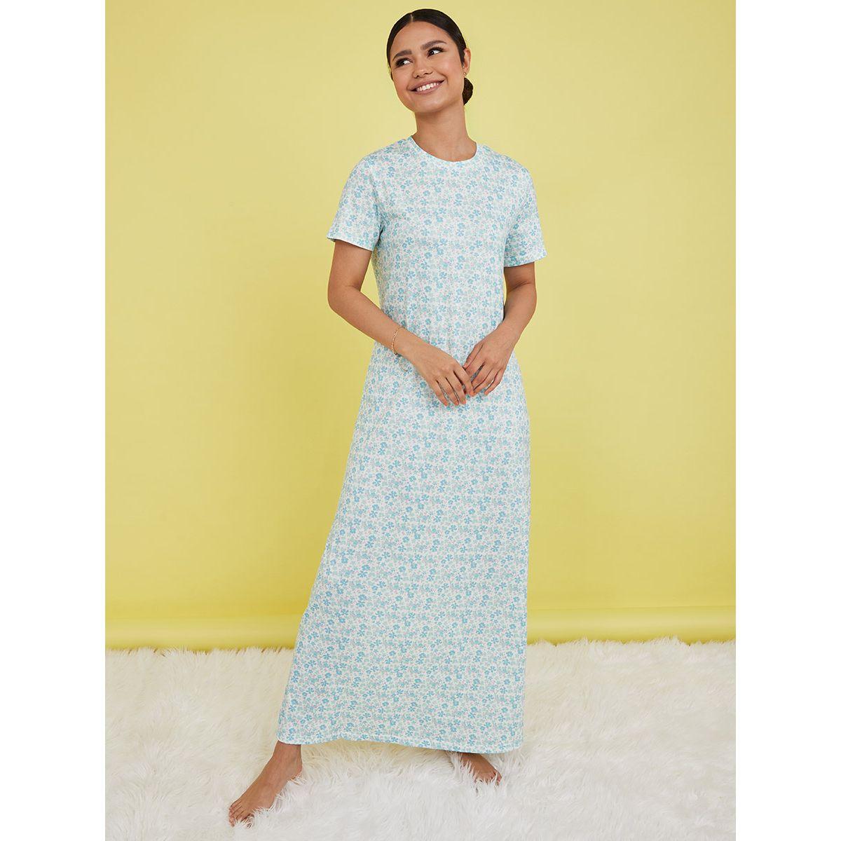 فستان نوم مطبع بالكامل من ستايلي-women-clothing-nightwear-nighties-image-1