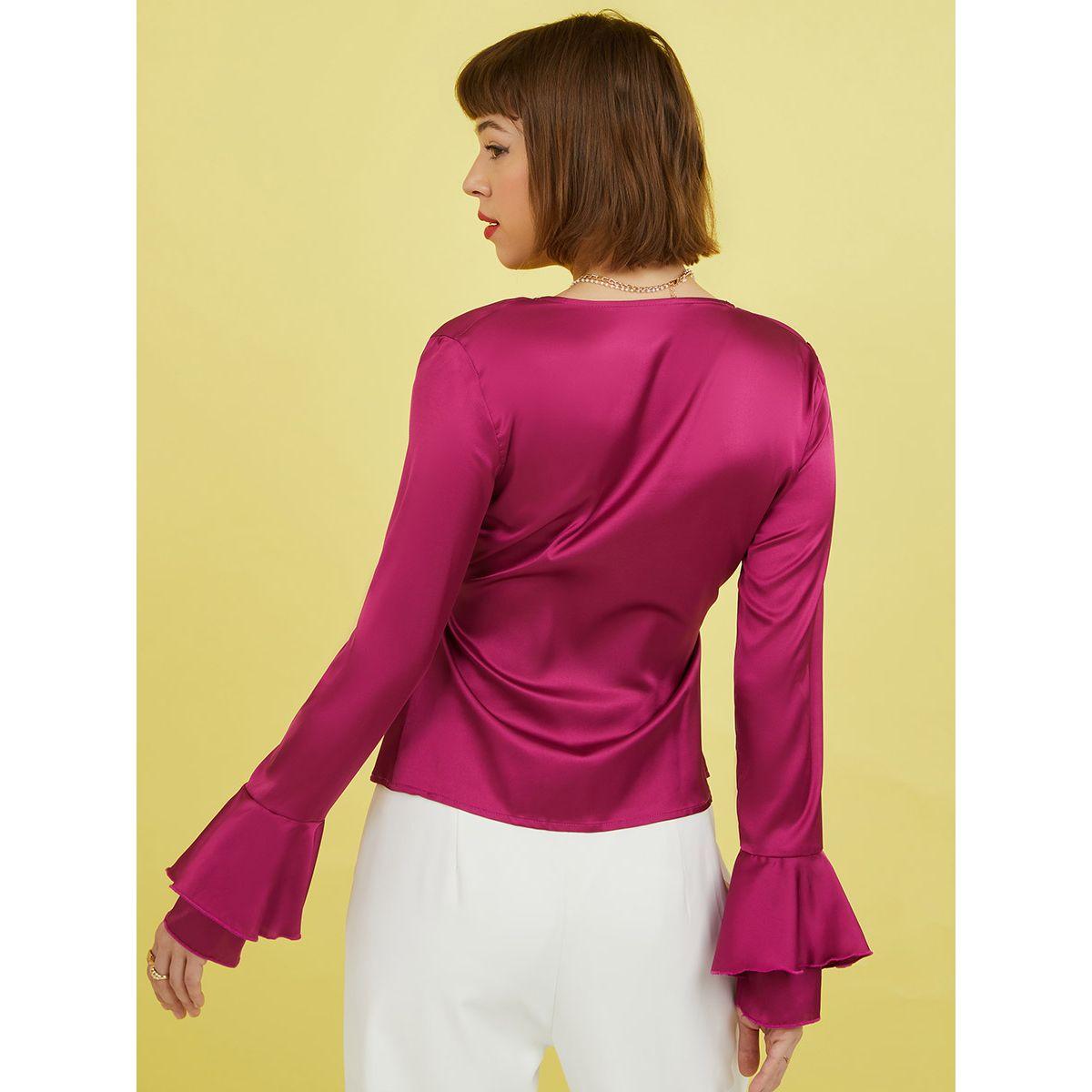 بلوزة بنمط لف واكمام طويلة من ستايلي-women-clothing-shirtsandblouses-blouses-image-5