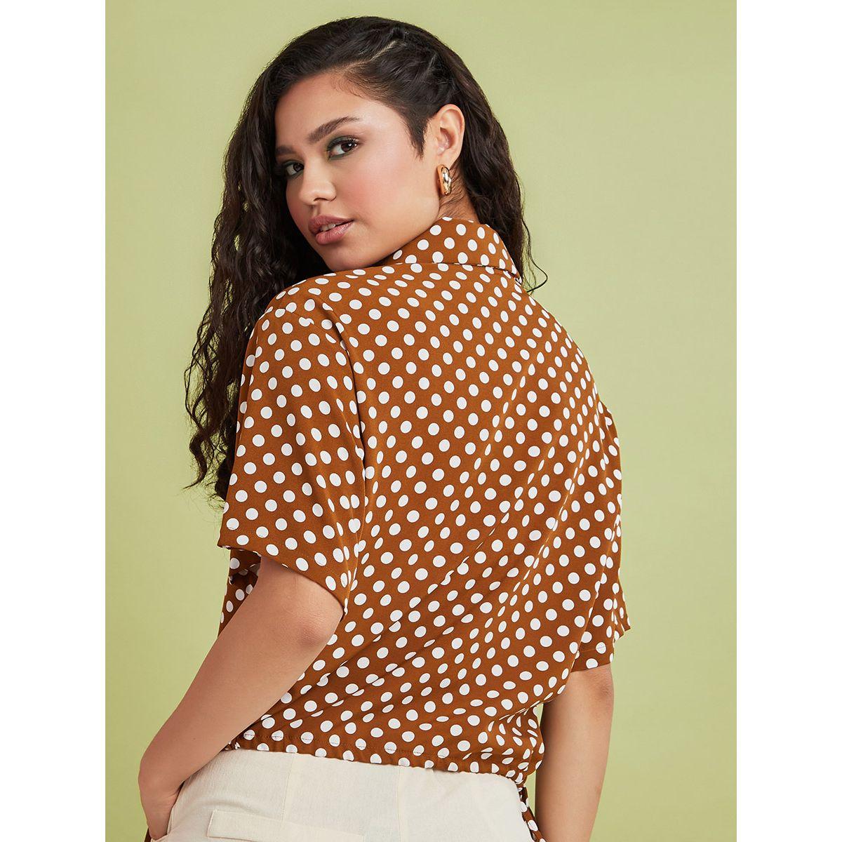 بلوزة مطبعة بنقاط بولكا من ريد تايب-women-clothing-shirtsandblouses-shirts-image-5