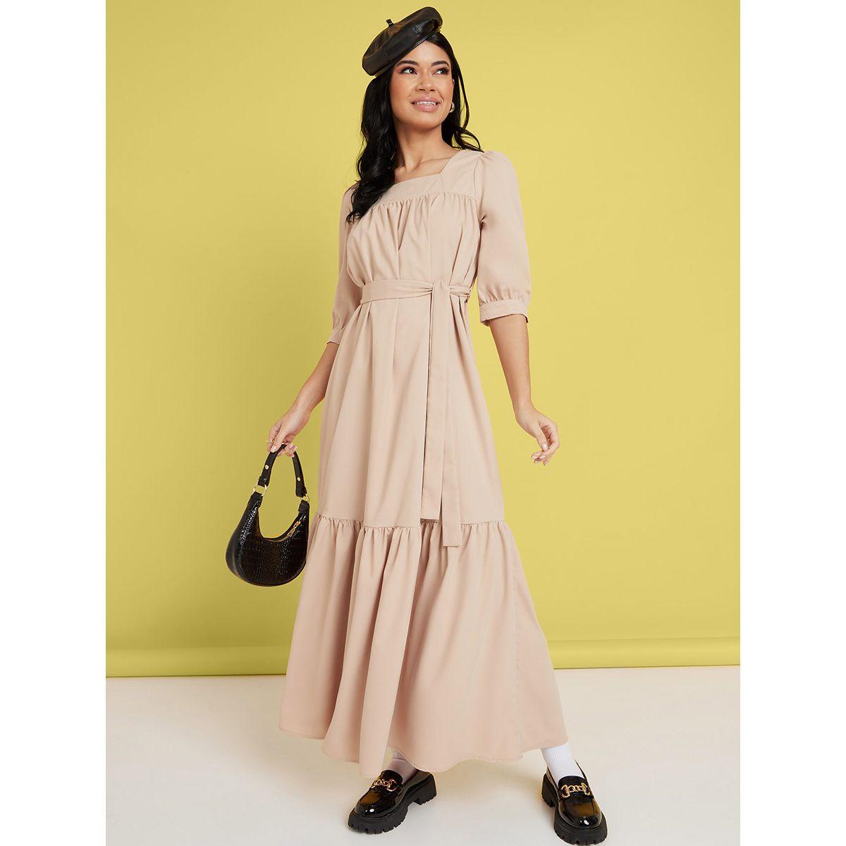 فستان طويل بياقة واسعة من ستايلي-women-clothing-dresses-image-2