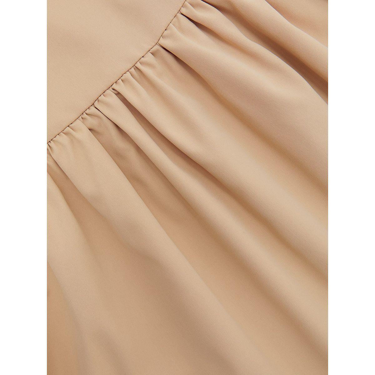 Styli 3/4 Sleeves Square Neck Tiered Maxi Dress with Tie Belt-women-clothing-dresses-image-6