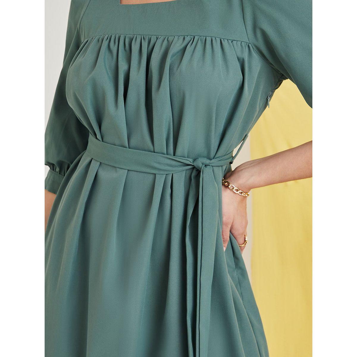 فستان طويل بياقة واسعة وكسرات من ستايلي-women-clothing-dresses-image-3