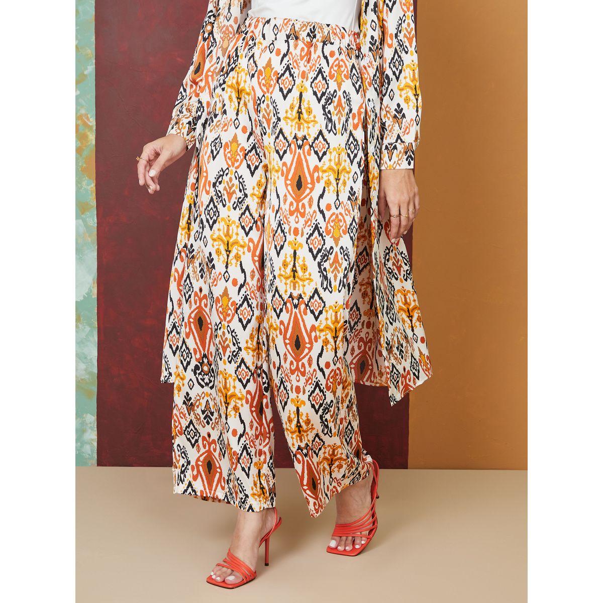 Styli Set of 3 - Abstract Print Longline Shirt, Cami & Trouser Co-Ords-women-clothing-coordsets-image-6