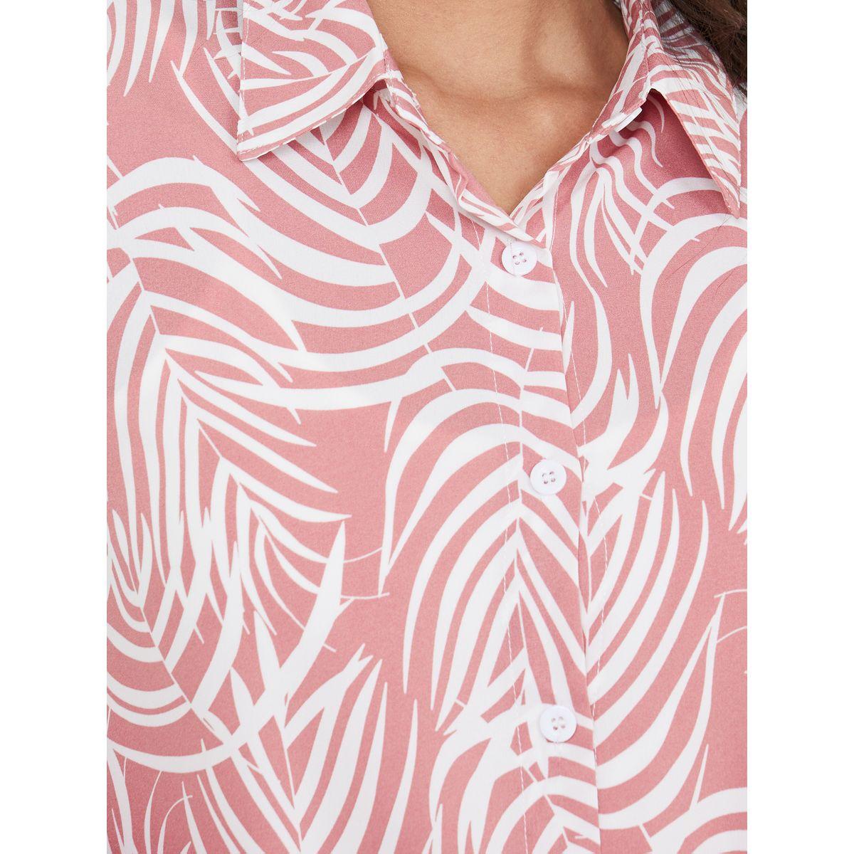 Styli Set of 3 - Leaf Print Longline Shirt, Cami & Trouser Co-Ords-women-clothing-coordsets-image-3