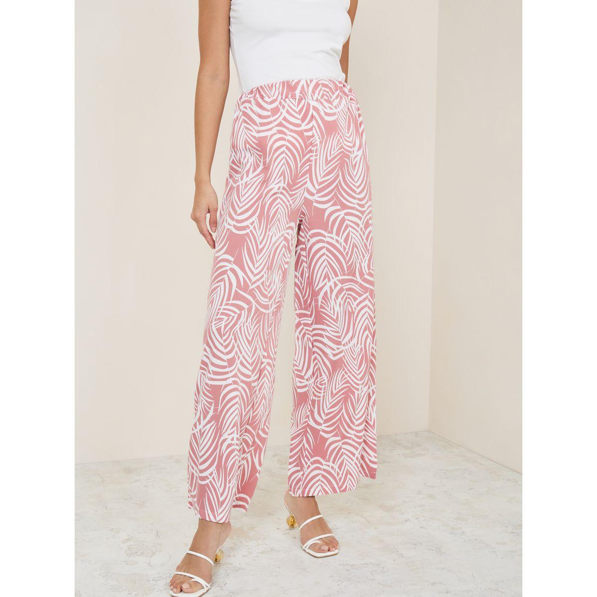 Styli Set of 3 - Leaf Print Longline Shirt, Cami & Trouser Co-Ords-women-clothing-coordsets-image-4