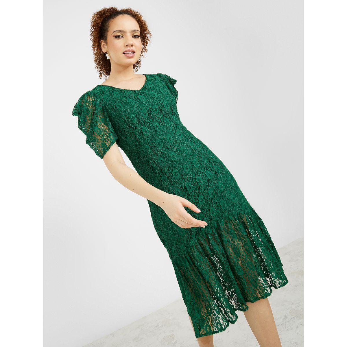 فستان ميدي بتداخلات دانتيل من ستايلي-women-clothing-dresses-image-1
