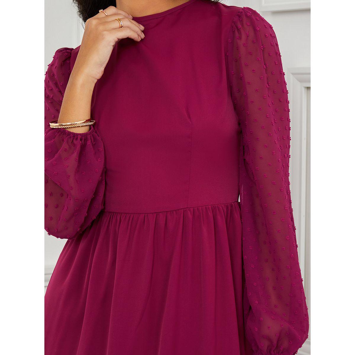 فستان ميدي باكمام طويلة من ستايلي-women-clothing-dresses-image-3