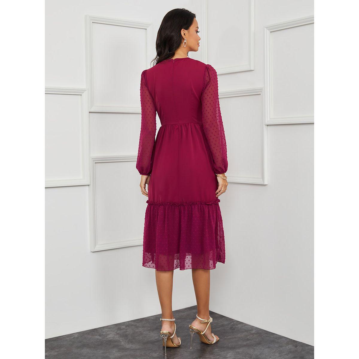 فستان ميدي باكمام طويلة من ستايلي-women-clothing-dresses-image-4