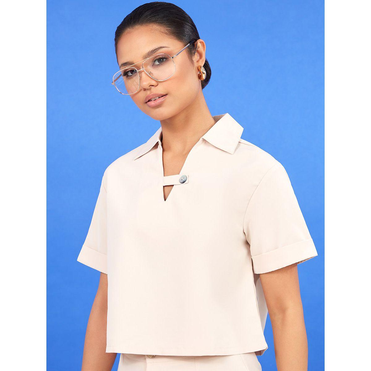 Styli Short Sleeves Crop Top and Shorts Co-Ord Set-women-clothing-coordsets-image-3