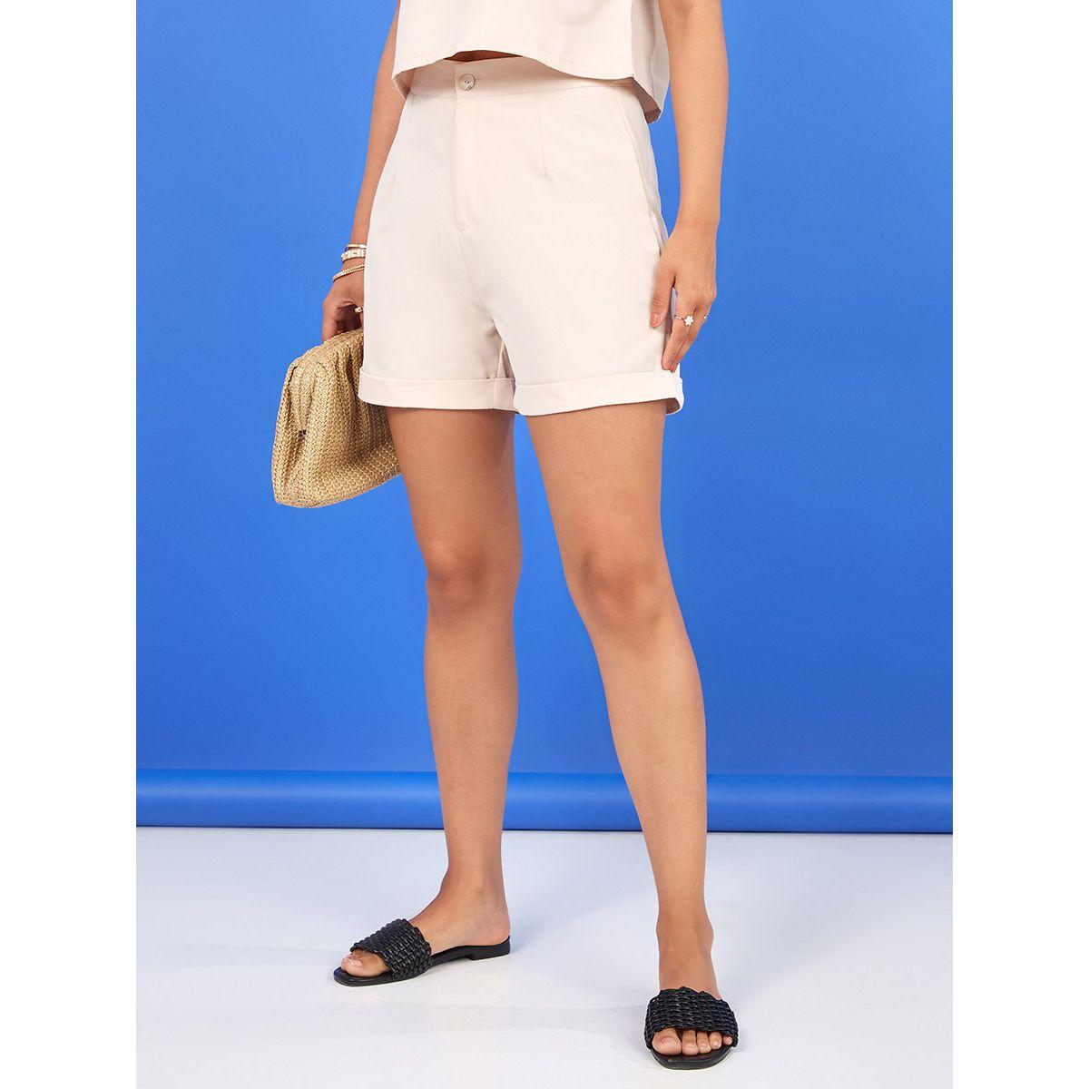 طقم من ( بلوزة قصيرة + شورت ) من ستايلي-women-clothing-coordsets-image-5