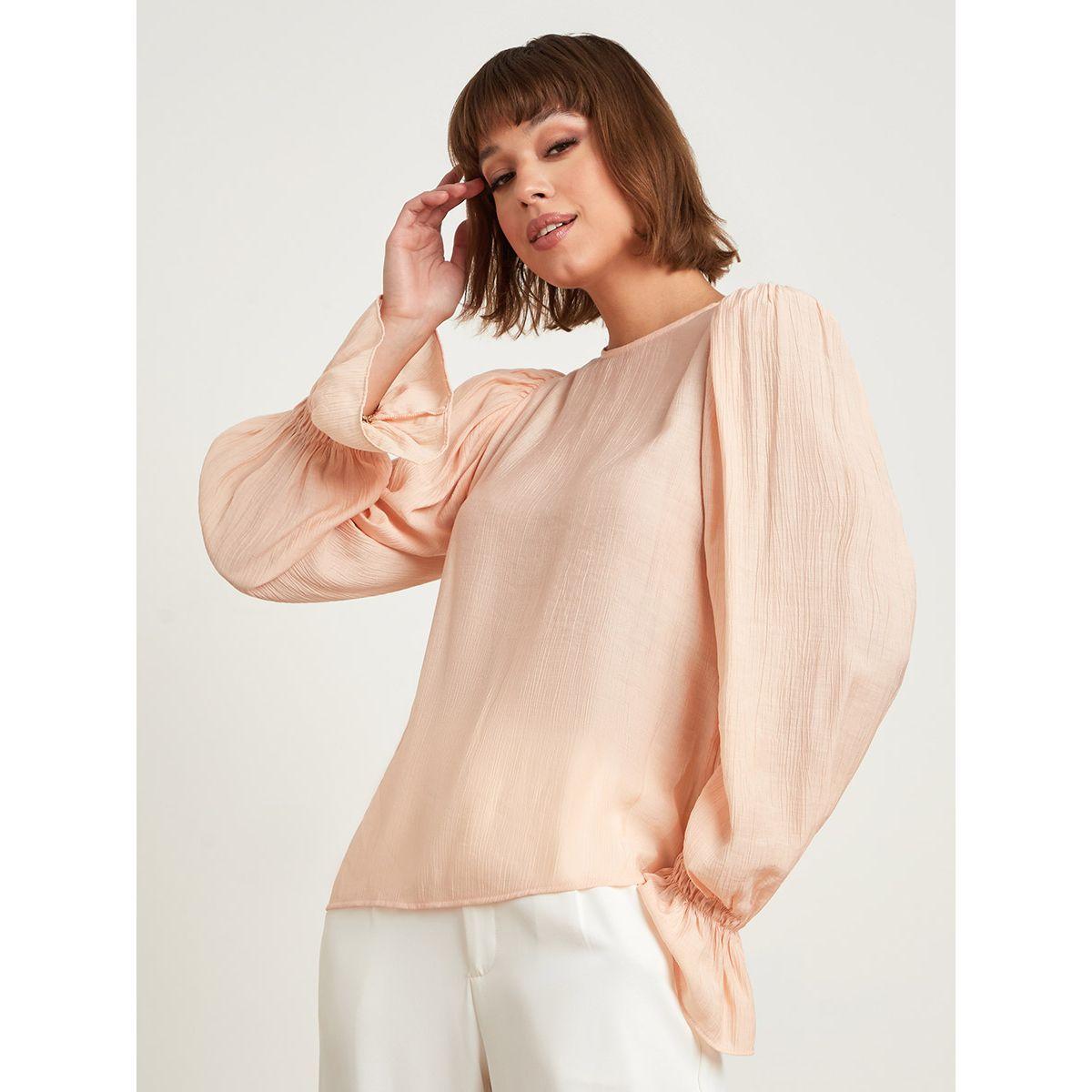 بلوزة كاجوال باكمام طويلة من ستايلي-women-clothing-shirtsandblouses-blouses-image-2