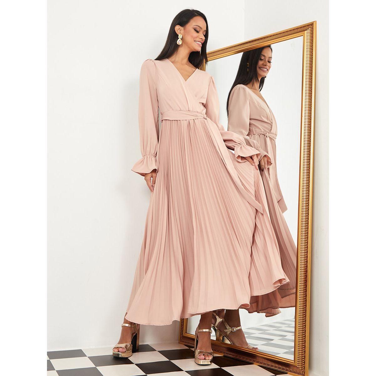 فستان طويل بنمط لف من ستايلي-women-clothing-dresses-image-1