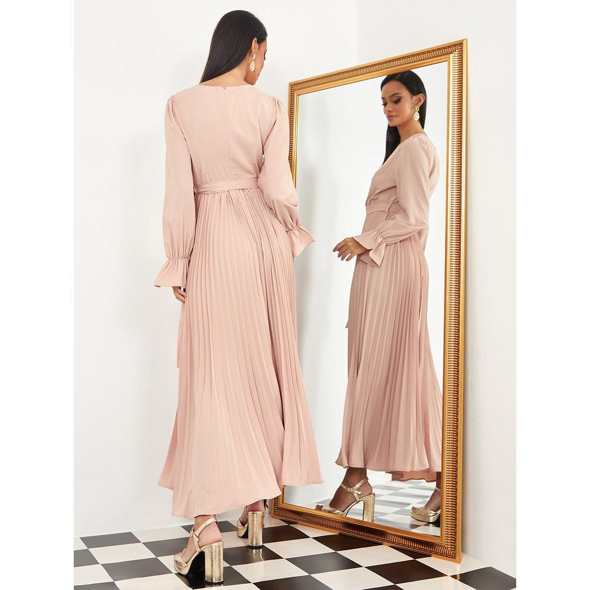 فستان طويل بنمط لف من ستايلي-women-clothing-dresses-image-4