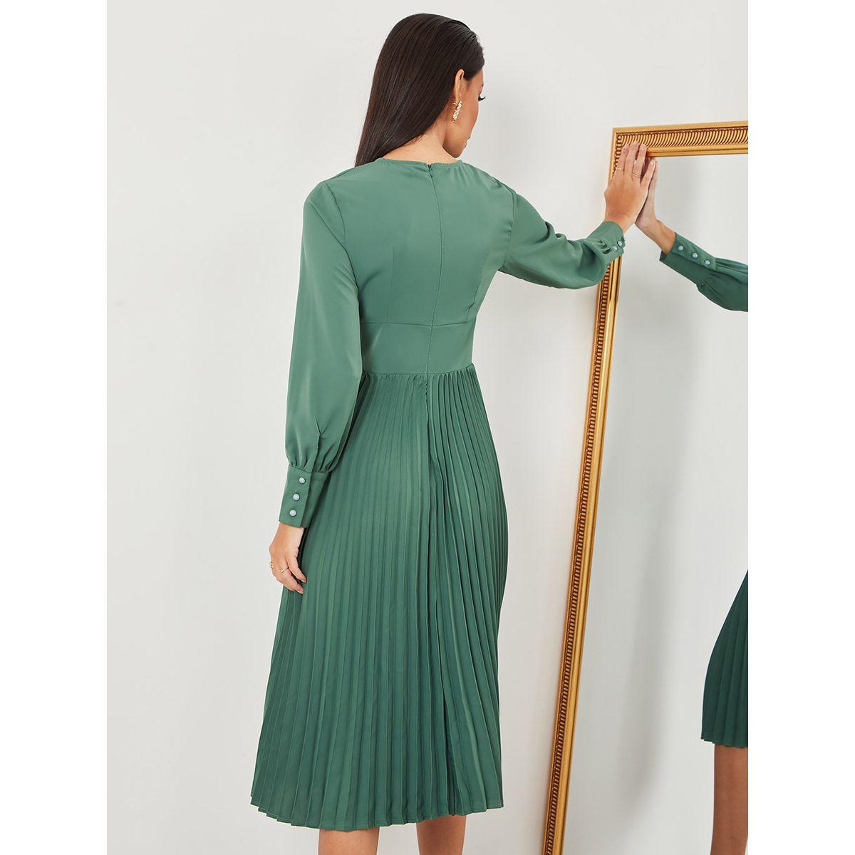 فستان ميدي باكمام طويلة من ستايلي-women-clothing-dresses-image-4