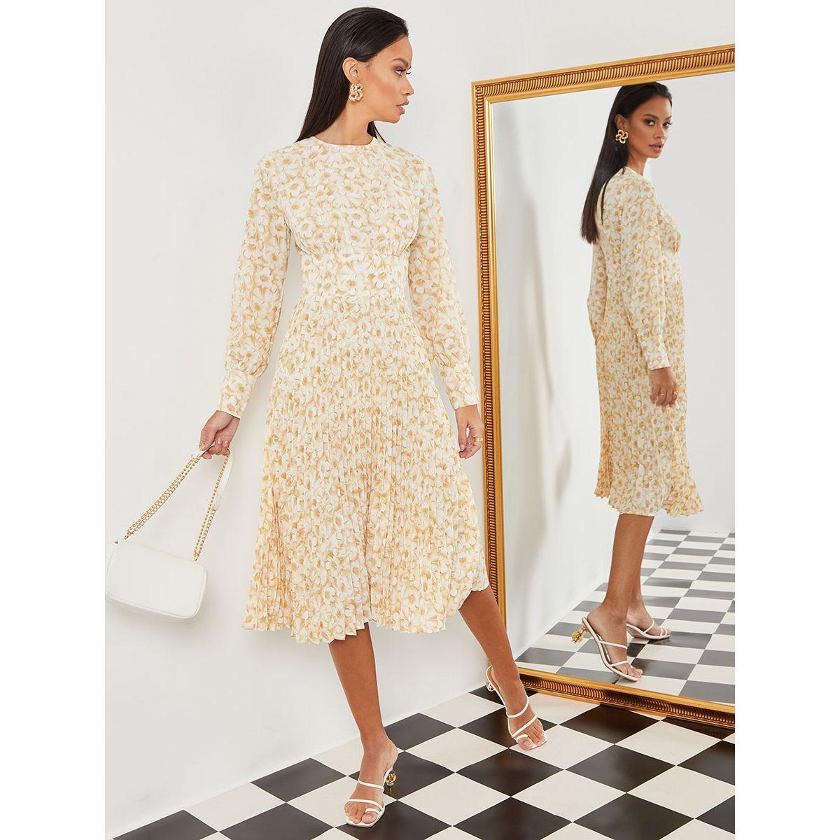 فستان ميدي باكمام طويلة من ستايلي-women-clothing-dresses-image-1