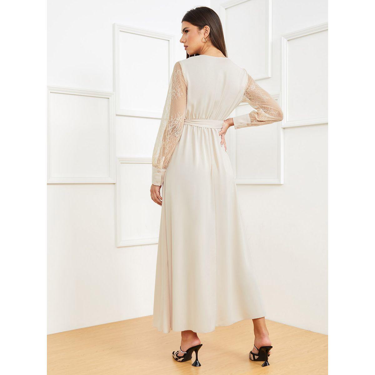 Styli Long Sleeves Lace Insert Wrap Front A-Line Maxi Dress-women-clothing-dresses-image-4