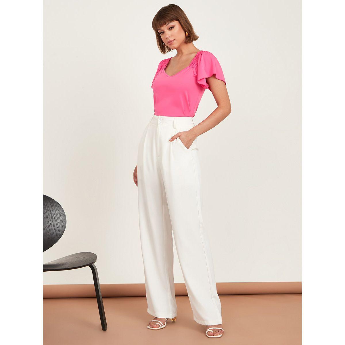 بلوزة مزمومة باكمام قصيرة-women-clothing-shirtsandblouses-blouses-image-2