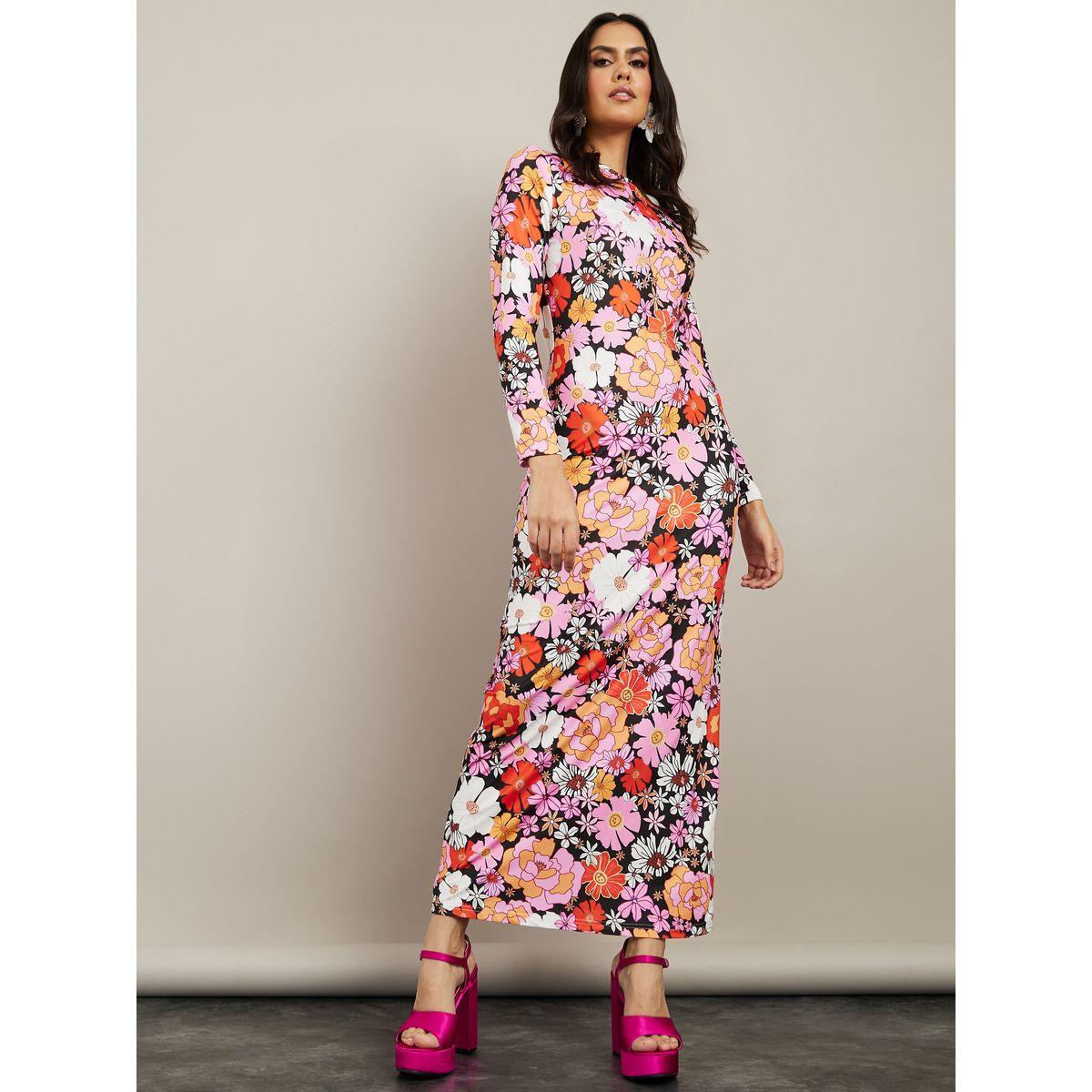 فستان طويل مطبع بزهور من ستايلي-women-clothing-dresses-image-2