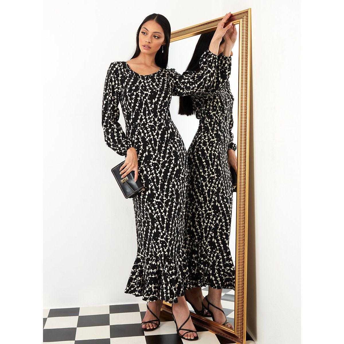 فستان طويل باكمام طويلة من ستايلي-women-clothing-dresses-image-1