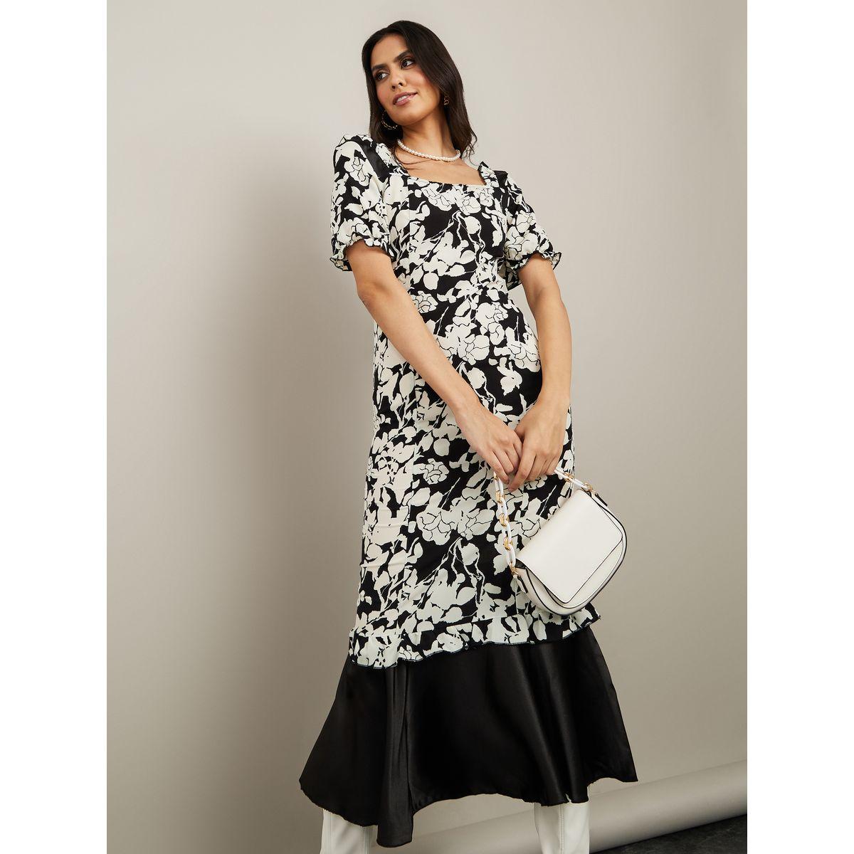 فستان ميدي مطبع بزهور-women-clothing-dresses-image-1