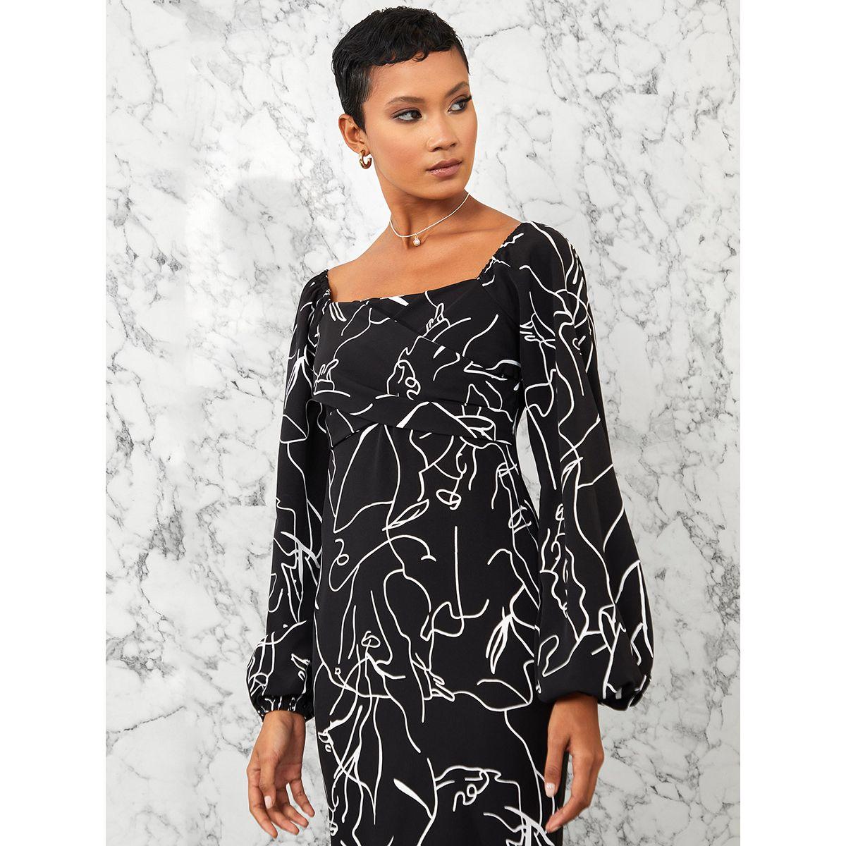 فستان ميدي باكمام طويلة من ستايلي-women-clothing-dresses-image-2