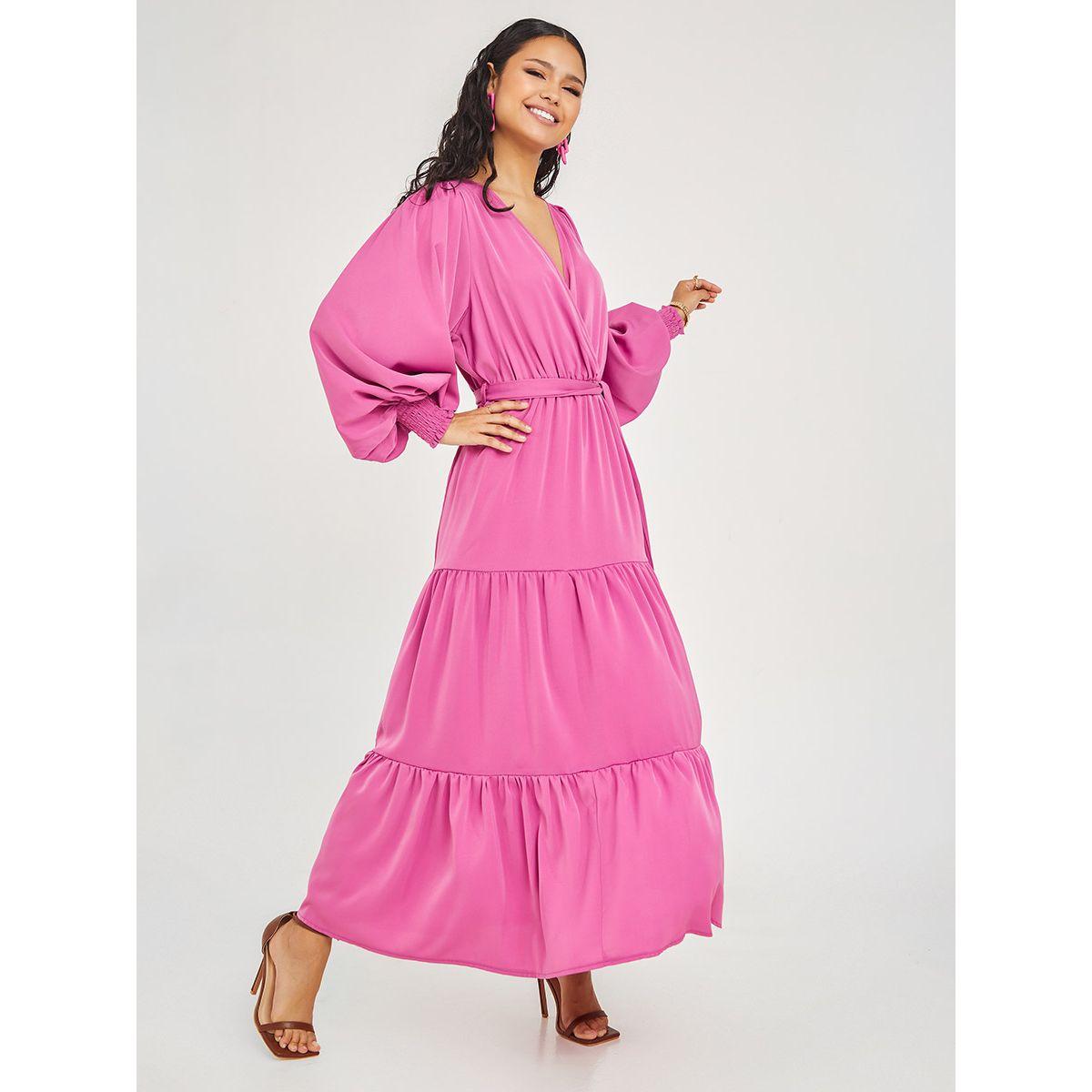 فستان طويل بنمط لف من ستايلي-women-clothing-dresses-image-1