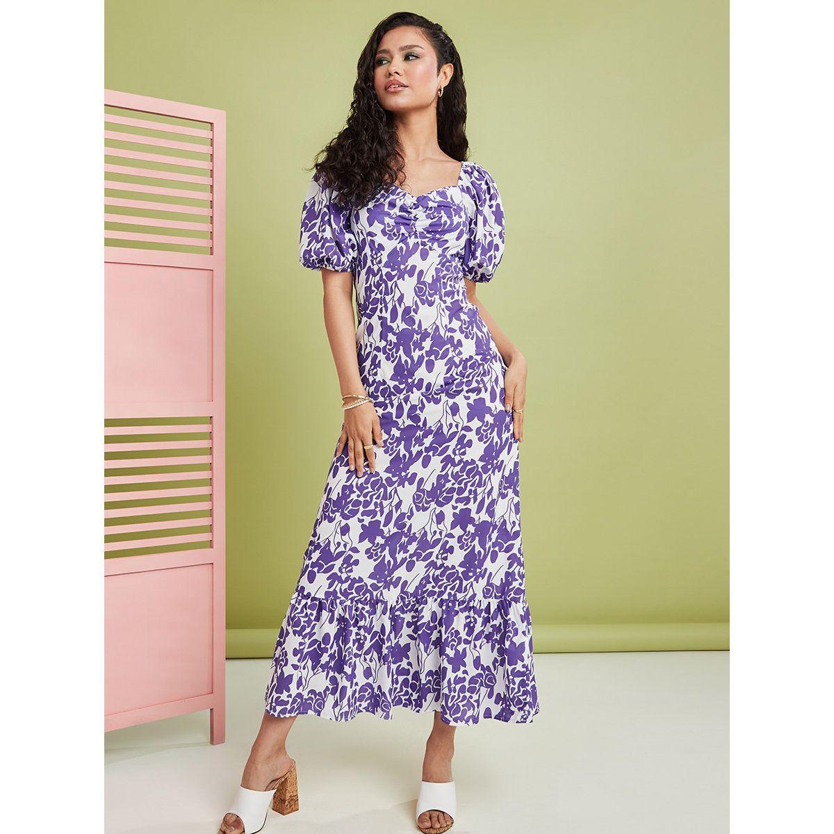 فستان طويل باكمام قصيرة من ستايلي-women-clothing-dresses-image-1
