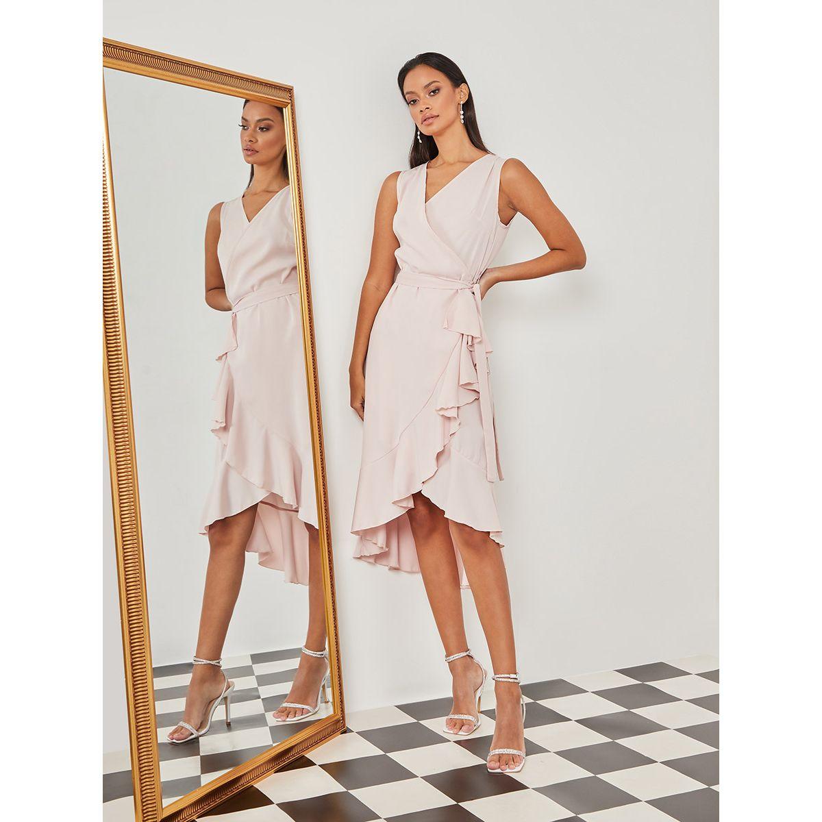 Styli Sleeveless V Neck Wrap Midi Dress-women-clothing-dresses-image-1