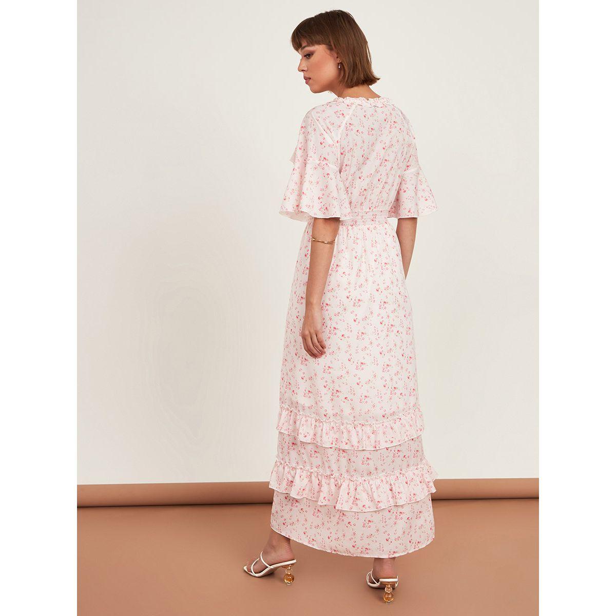 فستان طويل باكمام قصيرة وكشكش من ريد تايب-women-clothing-dresses-image-4
