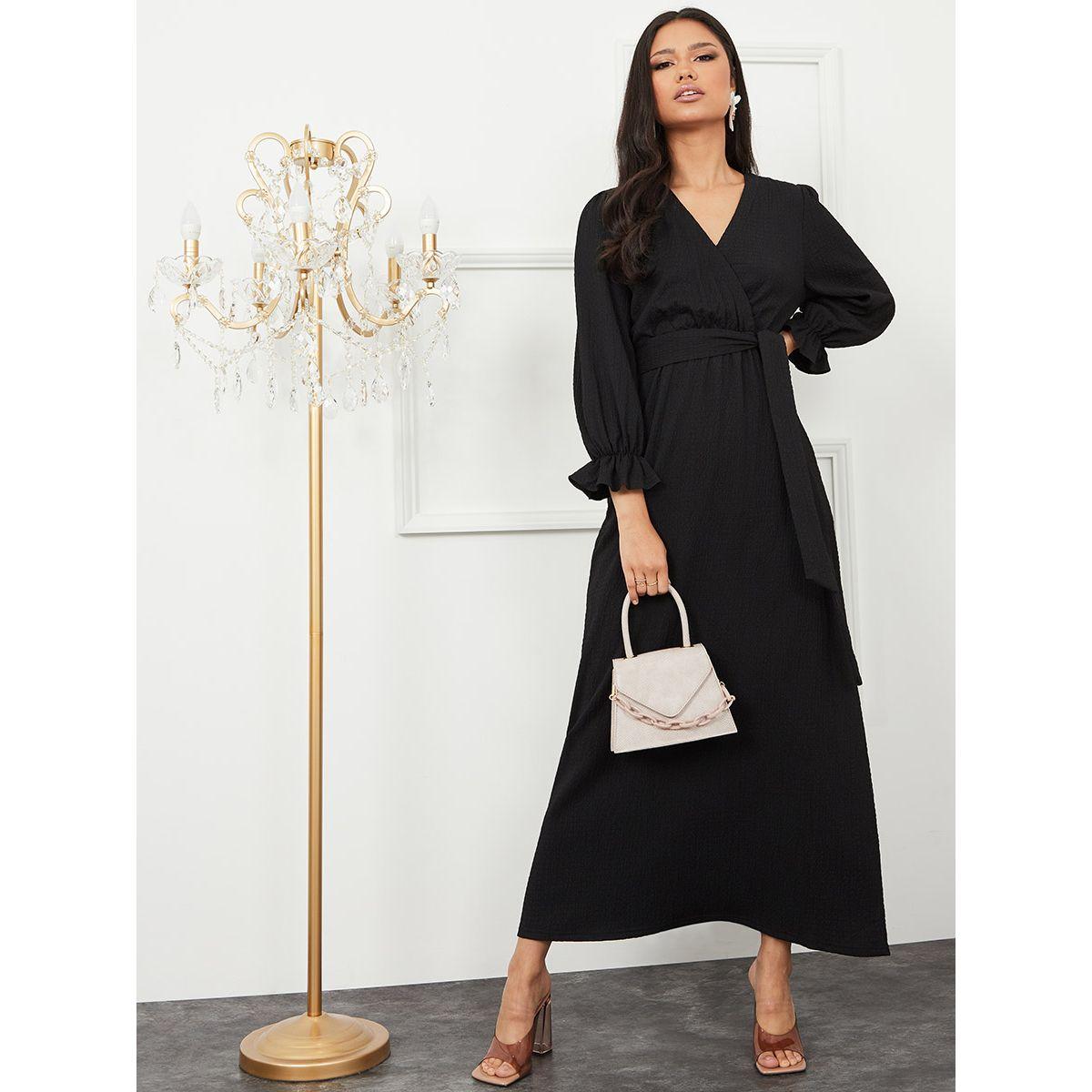 فستان طويل بنمط لف من ستايلي-women-clothing-dresses-image-1