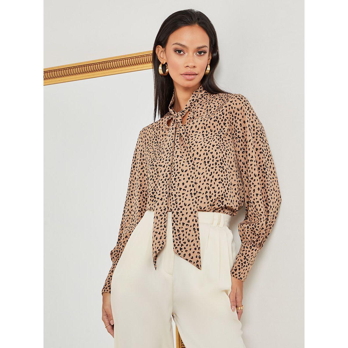بلوزة بياقة عالية واكمام طويلة من ستايلي-women-clothing-shirtsandblouses-blouses-image-1