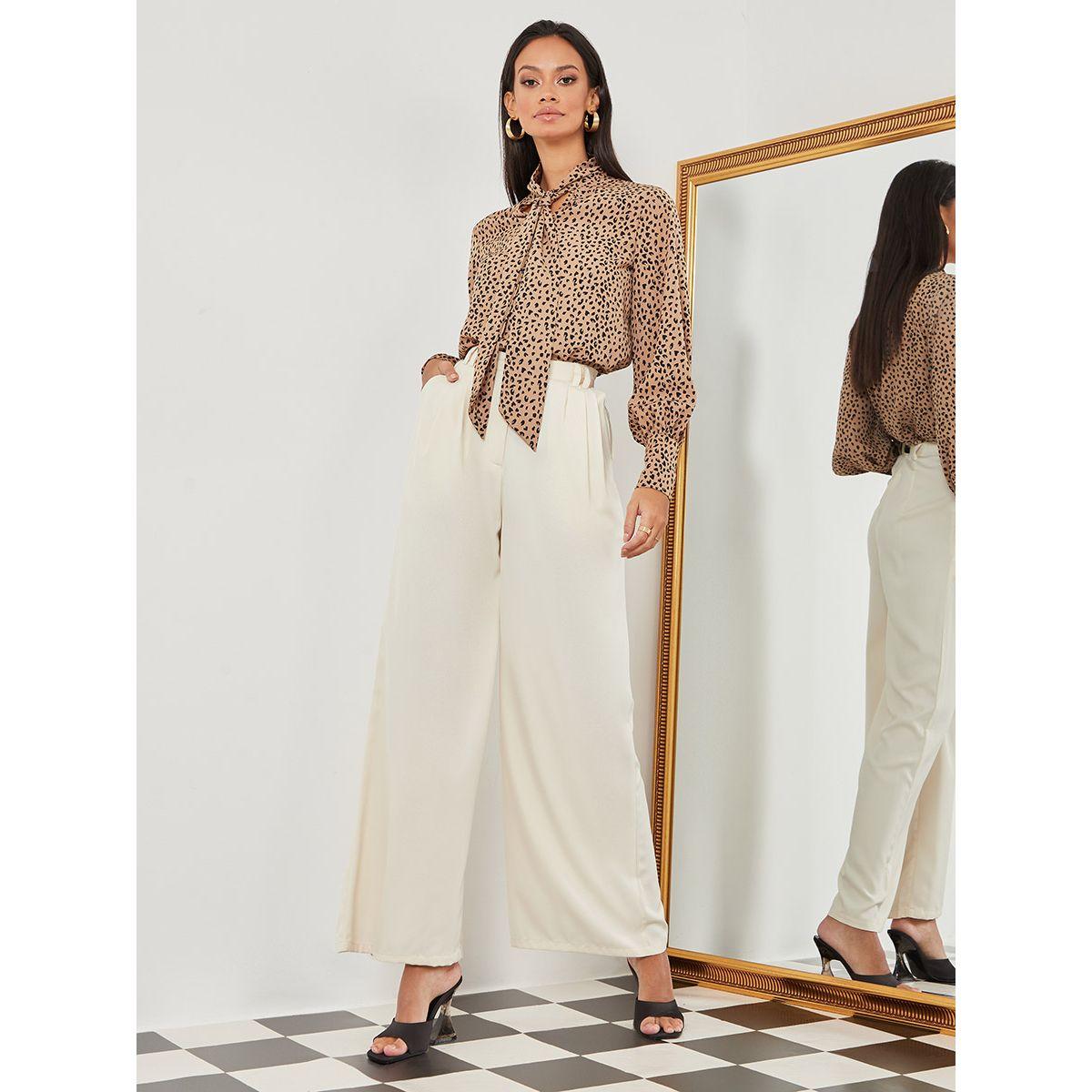 بلوزة بياقة عالية واكمام طويلة من ستايلي-women-clothing-shirtsandblouses-blouses-image-2