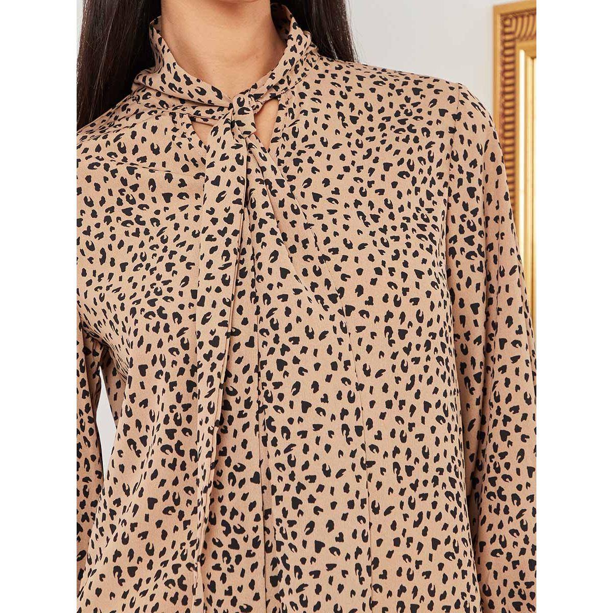بلوزة بياقة عالية واكمام طويلة من ستايلي-women-clothing-shirtsandblouses-blouses-image-4