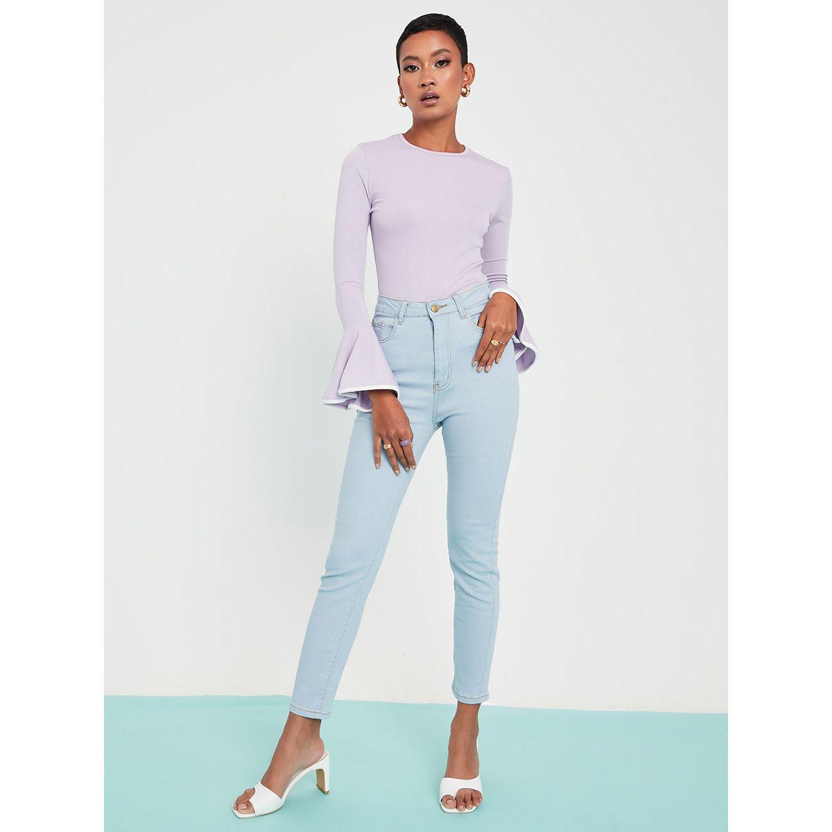 بلوزة بياقة دائرية واكمام واسعة-women-clothing-shirtsandblouses-blouses-image-2